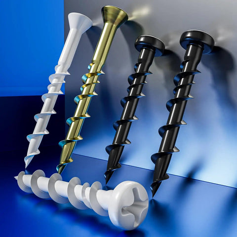 75 Piece Drywall Anchors Kit With Pan Head And Flat Head Designs, Anti Rust Coating, Bolt Anchor Set in various colors on display