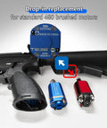 Airsoft Brushless Motor With High Torque And Fast Speed Long Shaft Fit For M4 M16 MP5 G3 P90 Series highlighted on gun