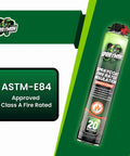 Heavy Duty Closed Cell Spray Foam Insulation Kit For 480 Square Feet shown with dual tip gun and safety gear label.