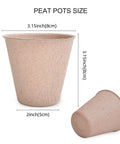 200 Pack 3.15 Inch Biodegradable Peat Pots For Seedlings With 200 Plant Labels Outdoor Garden Germination Starter Kit details shown