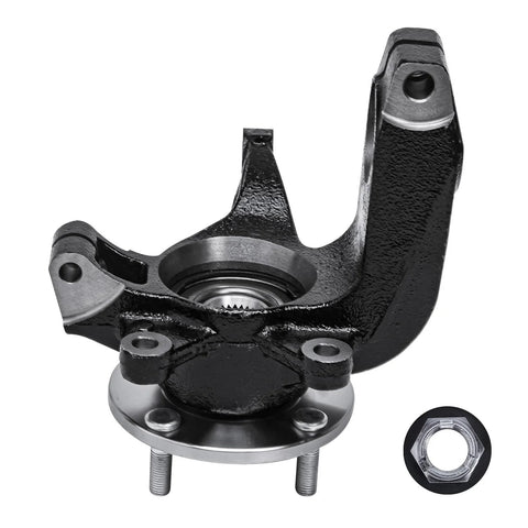 Front 2-Piece Steering Knuckles With Wheel Bearing Hubs Assembly For 2006-2011 Ford Focus Replacement Kit front view