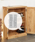 Cabinet with open doors showing 10 Pack 1 Inch Stainless Steel Butt Hinges With 42 Mounting Screws For Cabinets and Small Boxes