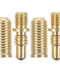 Heavy Duty Copper Billiard Cue Joint Screws 2 Sets Built Like A Tank Pool Extension Connectors, brass material, pack of four.