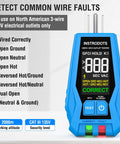 Go-To Circuit Breaker Finder Tool With Accessories, 90-135V Digital Breaker Locator showing front view with display and labels