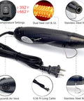 Mini 350W Dual Temp Heat Gun That Slaps 392F 662F UL Certified Quick Heat Hot Air Tool with 6.56 Foot Cord and features labeled