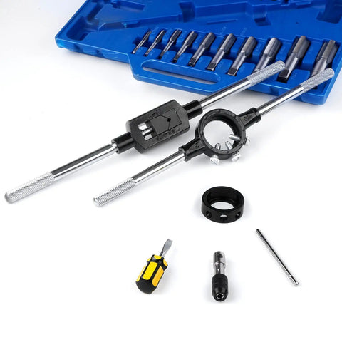 Metric Tap And Die Set Kit With 45 Pieces For Creating And Repairing Threads From M6 Through M24 Coarse And Fine Internal And External Pro Grade Do It Yourself Ready With Sturdy Storage Case