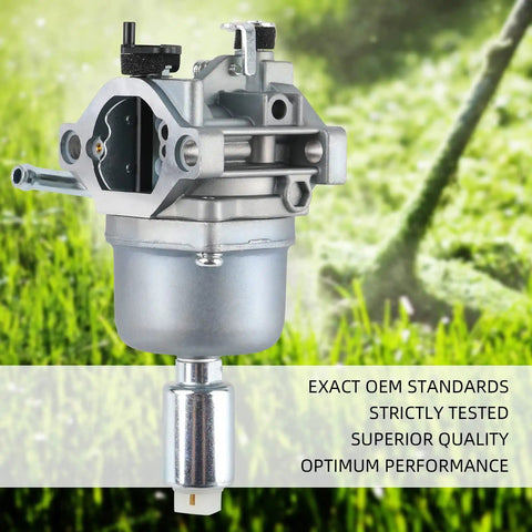 Nikki Carburetor For 594601 591736 796587 19-21 HP Craftsman Riding Lawn Mower Intek OHV Engine with grass background