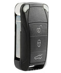 Side view of Keyless Entry Remote Fob Replacement For Porsche Cayenne 2004 2005 2006 2007 2008 2009 2010 2011, 4 Button Flip Key