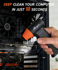 Cordless Air Duster 130000 RPM With 3 Gear Speed Handheld Blower used for PC cleaning in seconds, compact and rechargeable.