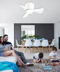 Flush Mount Ceiling Fan With Lights 22 Inch Compact Yet Mighty Small Ceiling Fan With Remote And App Control in modern living room