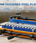 Precision 12 Inch Adjustable Dovetail Jig Clamp And Heavy Duty Woodworking Router Template For Slick Half Blind Cabinet Joints And Sturdy Furniture Builds That Align Dead On Every Time showing 3mm thickened steel plate.
