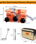 Chainsaw Sharpener Kit With Vise And Hand Crank Sharpening Jig, Portable Chain Saw Sharpener Tool for All Saws, includes case and rods