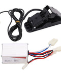 12V 250W Aluminum Alloy Brushed Speed Controller And Accelerator Foot Pedal Kit showing wiring and pedal detail
