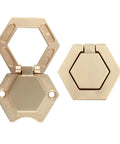 Two Pack Zinc Alloy Flush Mount Cabinet Pull Handles Gold Finish Flat Ring Style, 40mm Hole Distance, With Screws Included