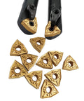 10 gold WNMG080404-CM triangular indexable carbide turning inserts for metal lathe tools