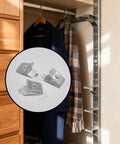 14 Piece Adjustable Shelf Clips Heavy Duty Rack Brackets Rust Resistant Anti Wobble Mounts For Wire Shelving Kitchen Cabinets in storage.