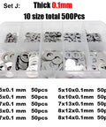 Ultra Thin Flat Washer And Shim Set For M2 Through M8 304 Stainless Steel Pro Grade 500 750 1200 Pcs Assortment in case