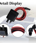 Detail view of Weatherproof Solar Cable Entry Gland and Junction Box for RVs Boats and Vehicles Through Roof Pass Through