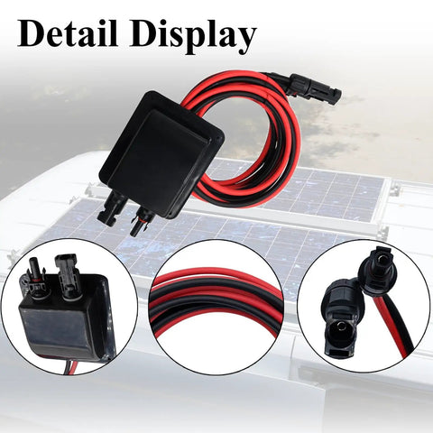 Detail view of Weatherproof Solar Cable Entry Gland and Junction Box for RVs Boats and Vehicles Through Roof Pass Through