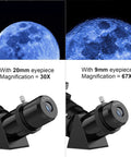 80mm Aperture Refractor Telescope For Adults And Beginners Portable Travel Scope With Backpack Compact Dope Stargazing Kit For Kids Crisp Light Gathering For Night Sky Views, 20mm and 9mm eyepieces