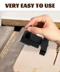 Hand adjusting Pro Grade T Track Stop Block Type 30 Aluminum Alloy Woodworking Limiter on table saw for precise positioning
