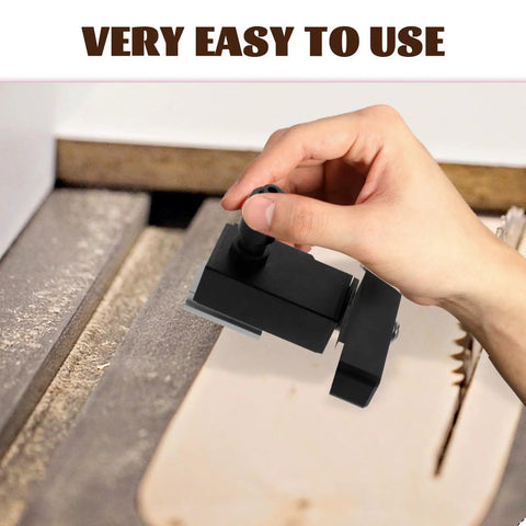 Hand adjusting Pro Grade T Track Stop Block Type 30 Aluminum Alloy Woodworking Limiter on table saw for precise positioning
