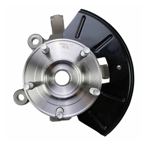 Left And Right Front Wheel Hub Bearing Steering Knuckle Assembly For Ford Escape Mercury Mariner And Mazda Tribute 2005 Through 2012 Complete Front Knuckle And Hub Kit For An Easy Drop In Fit On Both Sides close-up view