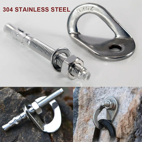 304 Stainless Steel Climbing Anchor Bolts Set For Rock Climbing Hangers M10 And M12 Bolt Fasteners in use and details