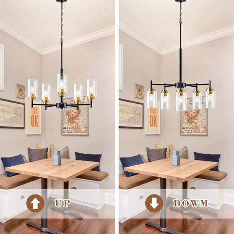 Three Light Linear Kitchen Island Chandelier Rectangle Pendant Lights For Dining Room Farmhouse Hanging Lights adjustable