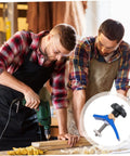 Two men in workshop using drill with Fast Acting Track Clamp Woodworking Hold Down Clip T Slot Clamp For Carpentry Quick Fixing Tool inset