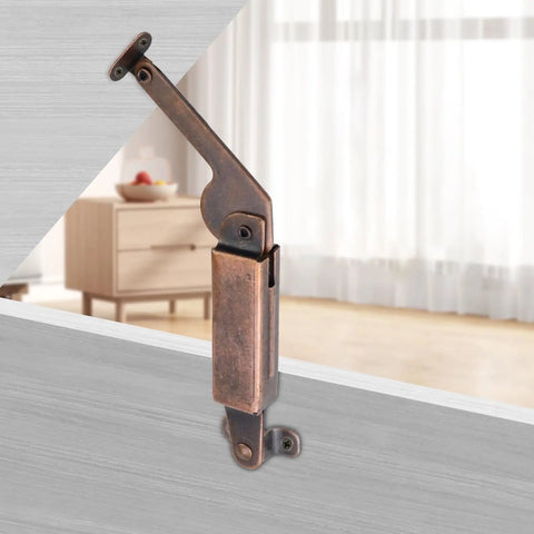 Side view of Spring Lid Support Hinge Set Left And Right With Screws No Fuss Install for cabinet in iron, 170x22x17mm