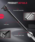 Dodge Ram 1500 Front Drive Shaft Assembly For 2002-2006 3.7L V6 4.7L V8 And 2003-2006 5.7L V8 4WD Auto, steel cross shaft assembly