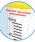 Hands On Starter Science Graduated Cylinders Set For Kids Clear Plastic Kid Friendly Lab Measuring Tools marked 50mL