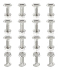 Tough Built M8 X 25Mm Drop In Hammer Head T Slot Bolts With Hex Flange Nuts And T Bolt Studs ready for aluminum frames in 16 piece set.