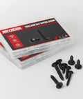 Heavy Duty Truss Head Screws In A 20 Pack Size 12 By 2 Inches Of Premium 304 Stainless Steel With A Tough Black Oxide Coating and Phillips Drive.