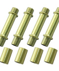 Rock Solid Gold Lamp Extension Rods 4 Pack 50mm Beefy Iron Connector Poles Rustproof Ceiling Light Hardware set of rods and joiners.