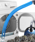 All In One Dryer Vent Cleaning Kit With Flexible Lint Vacuum Attachment For Most Vacuums, Easy Seal, Blue with dryer and vacuum