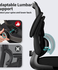 Ergonomic Office Chair With Adjustable Lumbar Support And Breathable Mesh Seat For All Day Comfort At Home Or In The Office