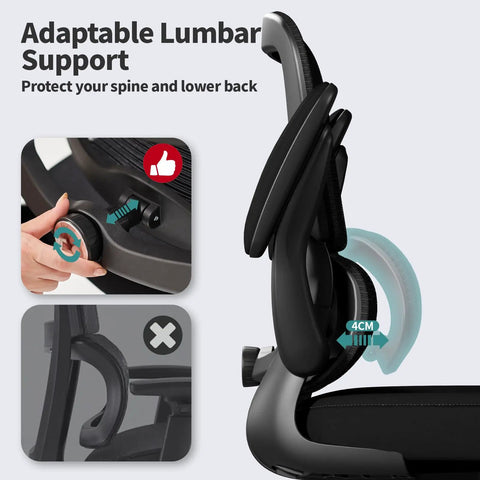 Ergonomic Office Chair With Adjustable Lumbar Support And Breathable Mesh Seat For All Day Comfort At Home Or In The Office