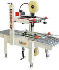 Versatile Case Sealer And Adjustable Top And Bottom Tape Dispenser Zero Stress Smooth Operator For Custom Shipping Boxes, heavy-duty machine with dual belt.