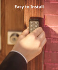 Hand installing Smart Keypad Touch That Delivers Keyless Entry And Fingerprint Access, IP65 Waterproof Home Security Pad on door
