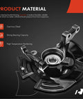 Front Left Steering Knuckle And Wheel Bearing Hub Assembly For Hyundai Sonata 2011 2012 2013 2 0 L Driver Side Without Sport Suspension OEM Grade Replacement Easy Install Fits Like A Dream, steel material, black finish, close-up.