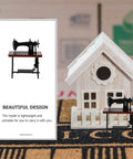 Authentic Vibes Rad Tiny 1/24 Scale Miniature Sewing Machine Dollhouse Replica And Home Decor Ornament with wooden house