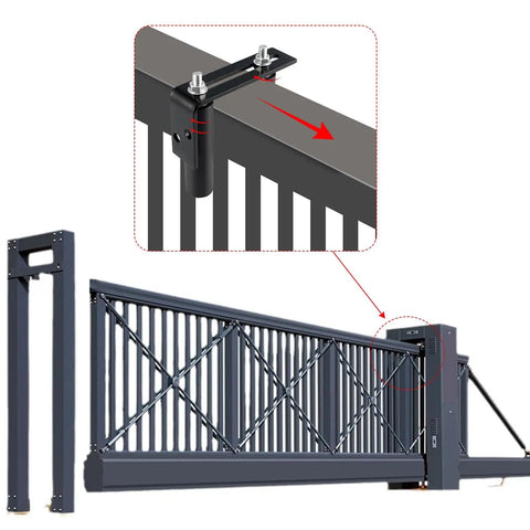 Slide Gate Guide Roller Assembly With Dual Nylon Rollers And L Post Bracket Support For Heavy Duty Gates And Fences Built Tough
