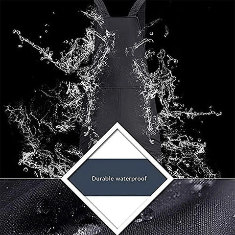 Womens Insulated Snow Bibs For Skiing And Snowboarding, Waterproof Windproof Overalls with water splashes demonstrating durability.