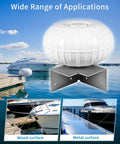 Dock Corner Wheel Bumper For Boats 12.6 Inch Inflatable Marine Grade PVC with 90-degree corner mount on dock