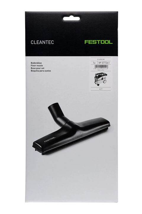 Packaging of Floor Nozzle With Dual Castors And Two Brush Inserts For Quick Effortless Cleaning Of Large Floor Areas Made From Lightweight Plastic