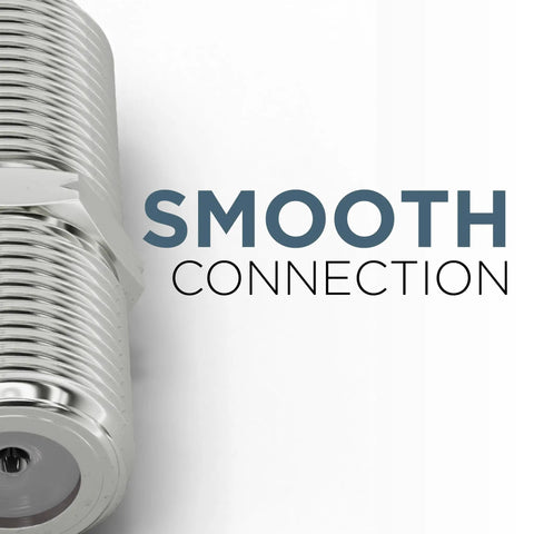 Hassle Free Dead Simple Coaxial Cable Connector Kit With Nuts And Washers Rock Solid F81 Barrel Couplers close-up view