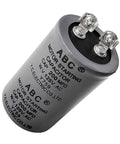 CD60 Motor Starting Capacitor 200MFD 200UF 125VAC Heavy Duty Start Capacitor cylindrical gray body with screw terminals