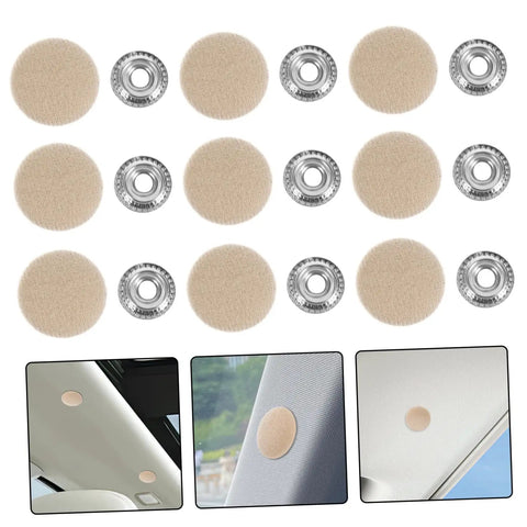 Beige Car Roof Headliner Repair Kit With Easy Install Snap Rivets Interior Ceiling Fix That Blends Perfectly Sagging Headliner Repair Made Simple Seamless Look For Your Ride
